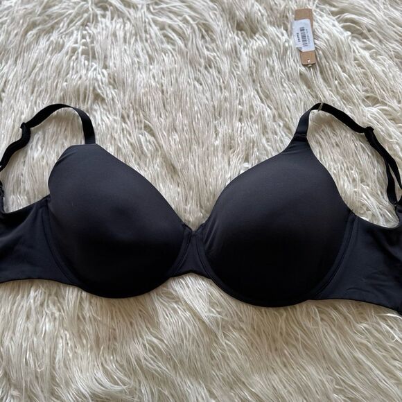 Skims Fits Everybody T-Shirt Bra Onyx Size 32H - Picture 3 of 7